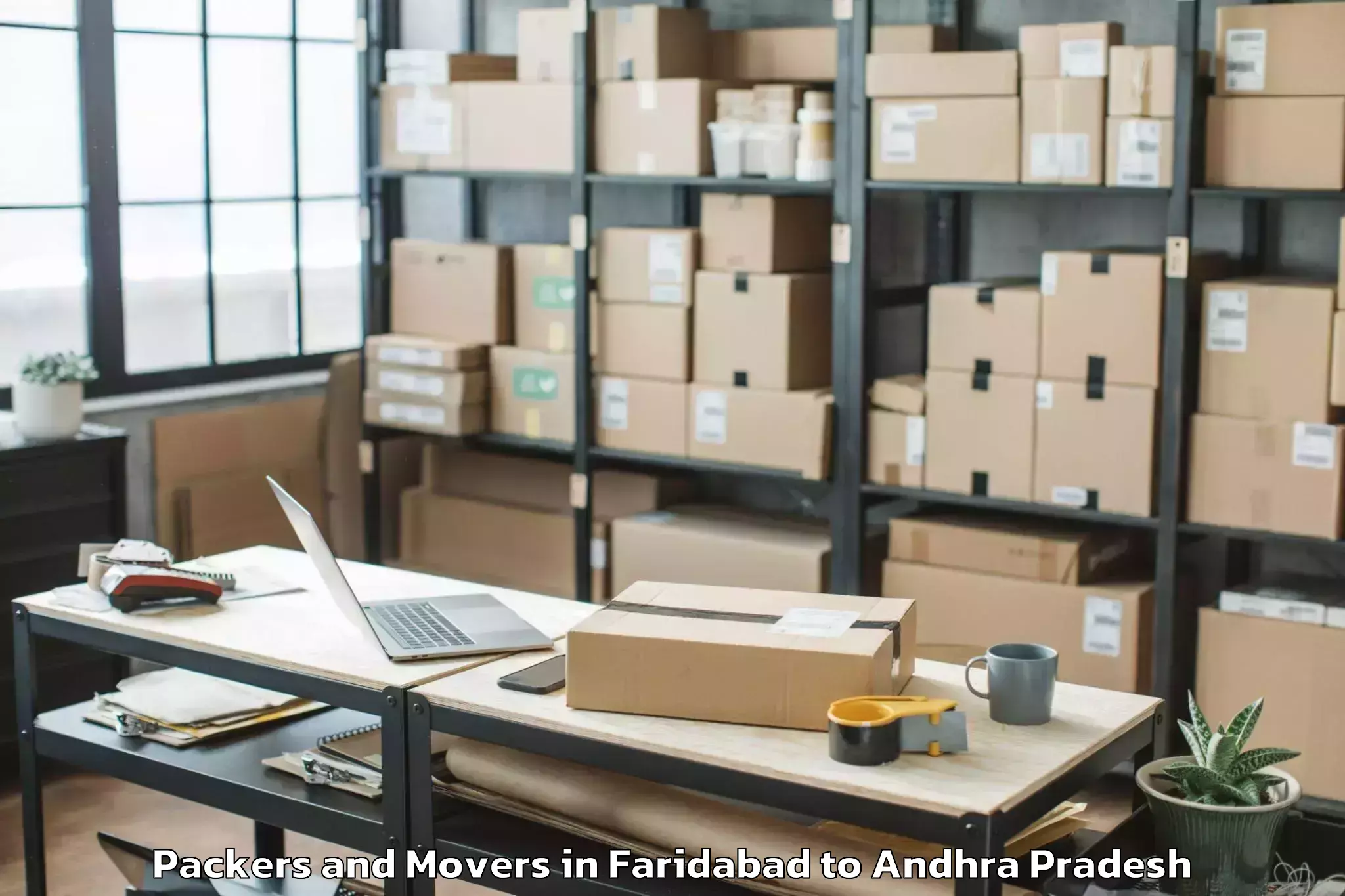 Reliable Faridabad to Voletivaripalem Packers And Movers